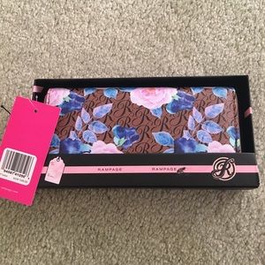 Rampage Floral Zip Around Wallet NEW $48